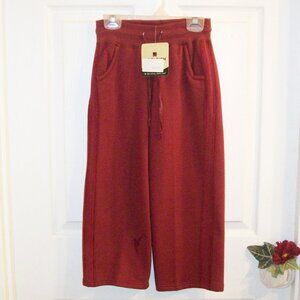 WOOLRICH NWT Girl's Sz M 5/6 Blackberry Red Soft Sweat Pants Drawstring Waist